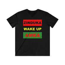 Load image into Gallery viewer, &quot;WAKE UP&quot; *NUBASTYLE* Men&#39;s Fitted V-Neck Short Sleeve Tee
