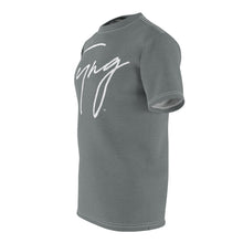 Load image into Gallery viewer, TKPB *SIG* &quot;GREY &amp; WHITE&quot; Grey Tee Unisex AOP Cut &amp; Sew Tee
